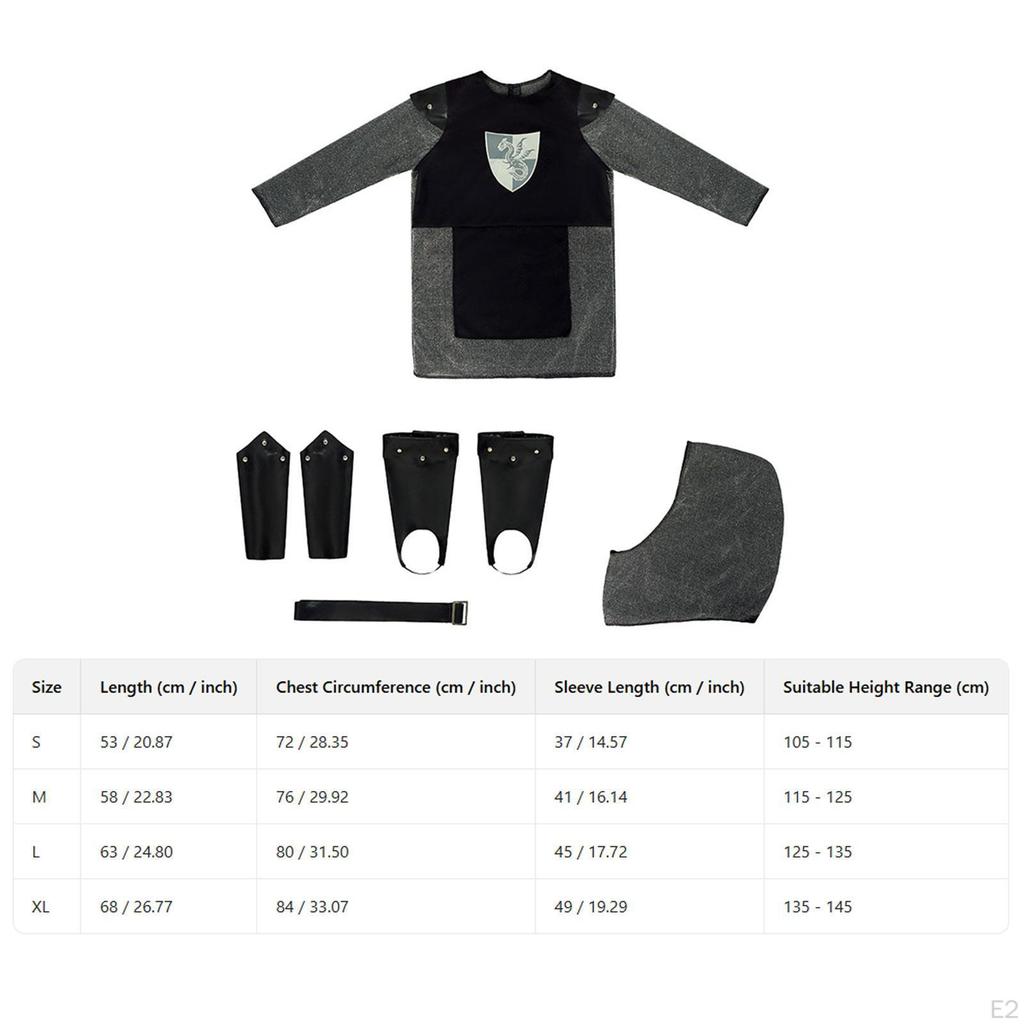 Детский костюм рыцаря Одежда Костюмы на Хэллоуин для праздничного торжества Выпускной бал