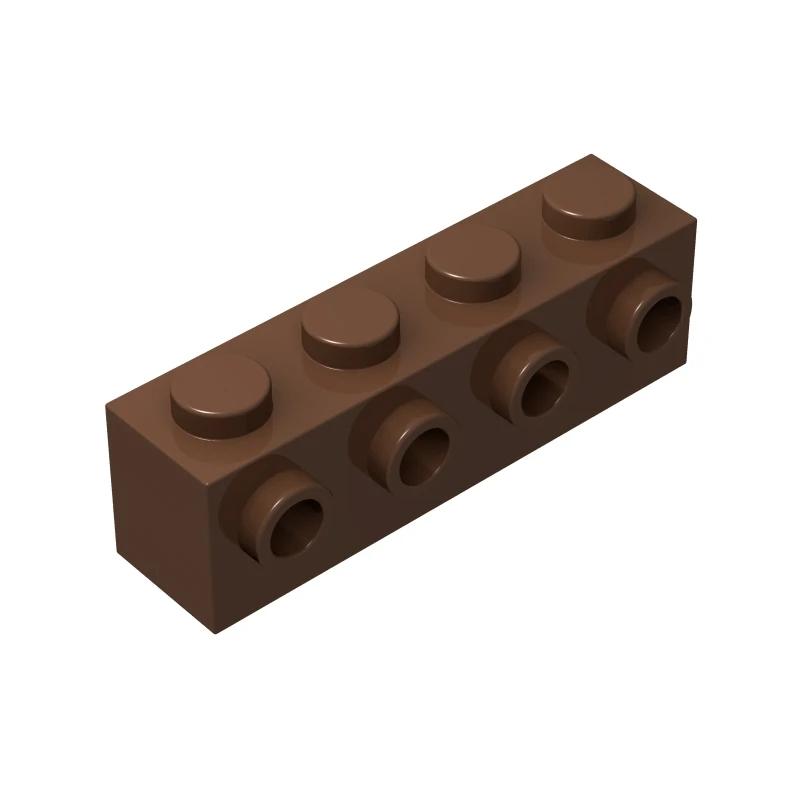 100 шт. MOC Частицы 30414 Кирпич Модифицированный 1 x 4 со штырьками сбоку Строительные блоки DIY Совместимые Сборные Высокотехнологичные Игрушки