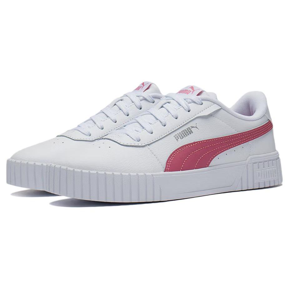 Puma Carina 2.0 White Dusty Orchid Women Sneakers Silver 385849-06