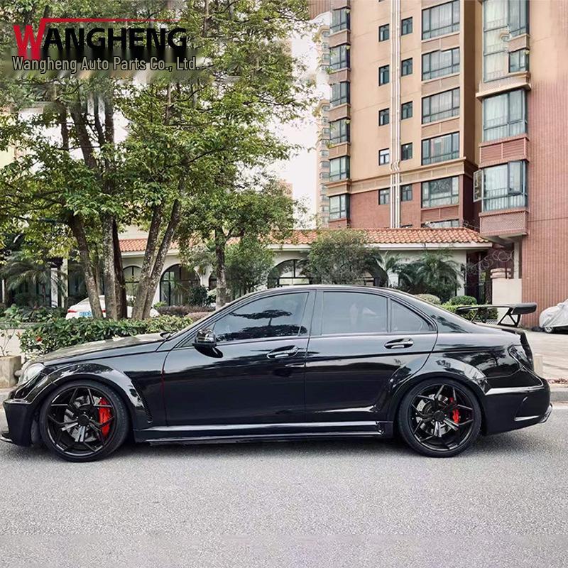 Mercedes-Benz C-Class W204 Modified Body Kit: Hood, Front & Rear Bumpers, Side Skirts, Rear Spoiler
