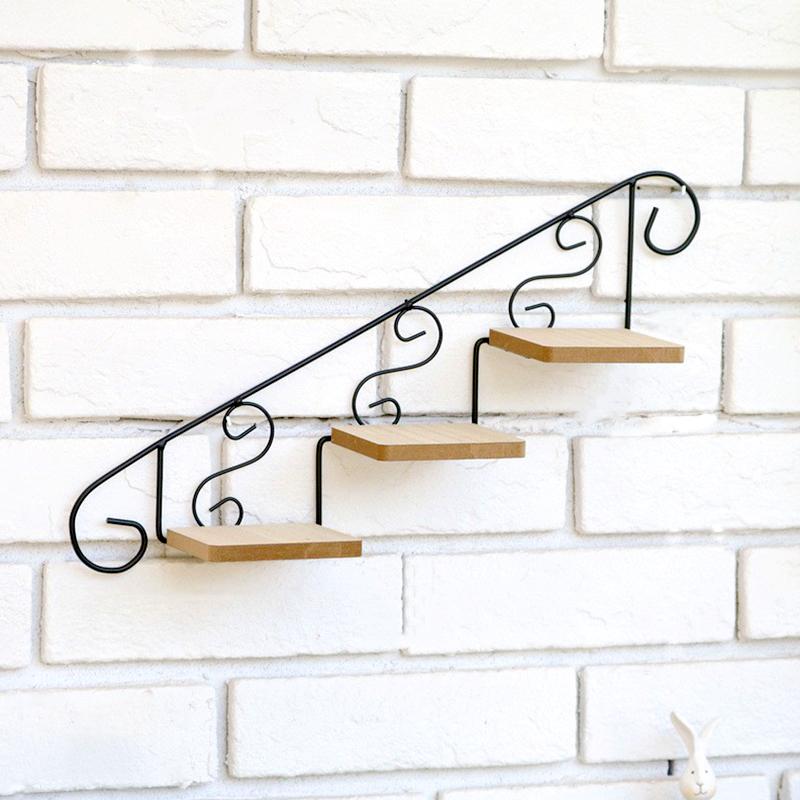 1 шт., декоративная рамка для лестницы в стиле ретро, настенное крепление для хранения вещей, предметы интерьера, эстетическое украшение, настенная живопись в деревенском стиле