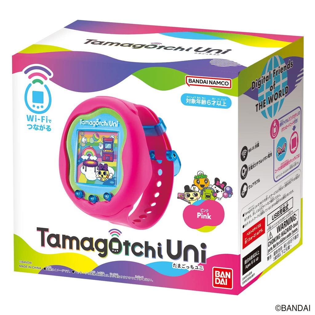 BANDAI Tamagotchi Uni Pink Рекомендуется для детей от 6 лет и старше Премия за игрушки 2023 года Категория игрушек для общения Grand Nikkei Превосходные продукты и услуги MJ