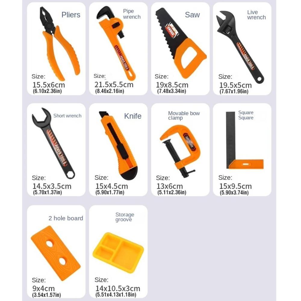 40/56/58Pcs with Screwdrivers Pretend Tools Kit Play Screw Repair Toolbox  for Boys Girls