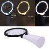 Handheld Magnifier with LED Lights Color Temperature Adjustable Compact Size Portable Lighted Magnifying Glass Illuminated Large Magnifier