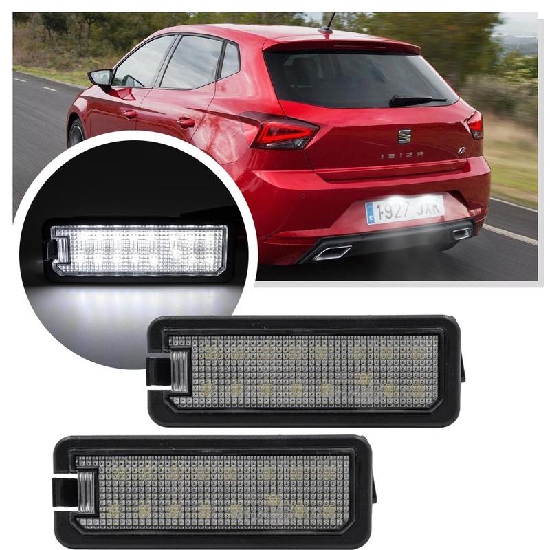 2Pcs Canbus LED License Number Plate Light For 2018-2022 Seat Ibiza V 06-22 Leon Toledo Exeo Altea Rear Tail light #1K8943021C