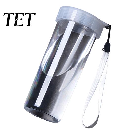 Lightweight School Water Bottle Transparent Cup, Portable Plastic Bottle, with Strap Durable Outdoor Flask Handle, Clear Heat-resistant Drinkware, for