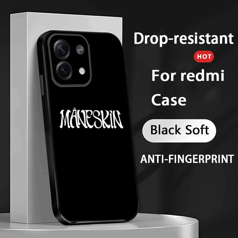 Чехол для телефона Maneskin с крутым узором группы Для Redmi Note 14 13 12 11 Pro Plus S 5G 14C A3 Мягкая черная задняя крышка телефона