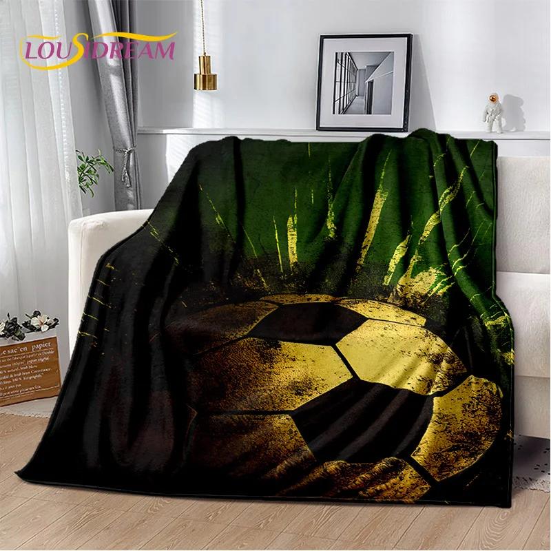29 Стиль Футбольное поле Футбол Спорт Мультфильм Мягкое одеяло, Мягкий плед для дома Спальня Кровать Диван Дорожный чехол Детский подарок