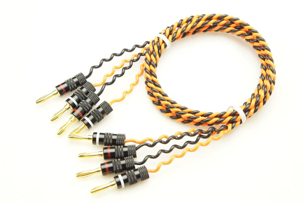BELDEN 9497 Speaker Cable with Banana Set of 4m Plugs, 2,