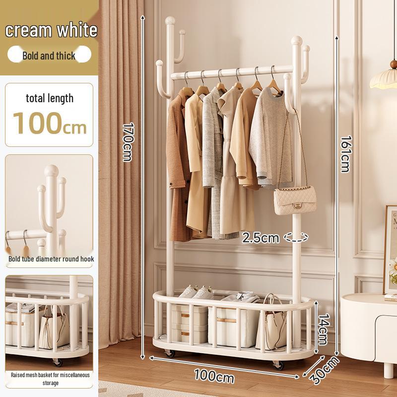 Internet-Famous Mobile Coat Rack: Bedroom Floor Hanger for Drying & Displaying Clothes Indoors