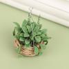 Кукольный домик Миниатюрная подвесная корзина Мини-растение в горшке Цветы Горшок Декор кукольного домика