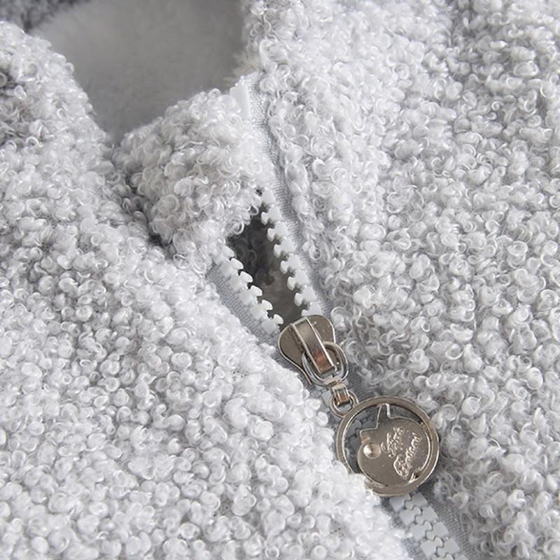 Флисовая куртка с капюшоном для маленьких девочек и мальчиков 1-5 лет, зимняя теплая верхняя одежда, плюшевое пальто на молнии