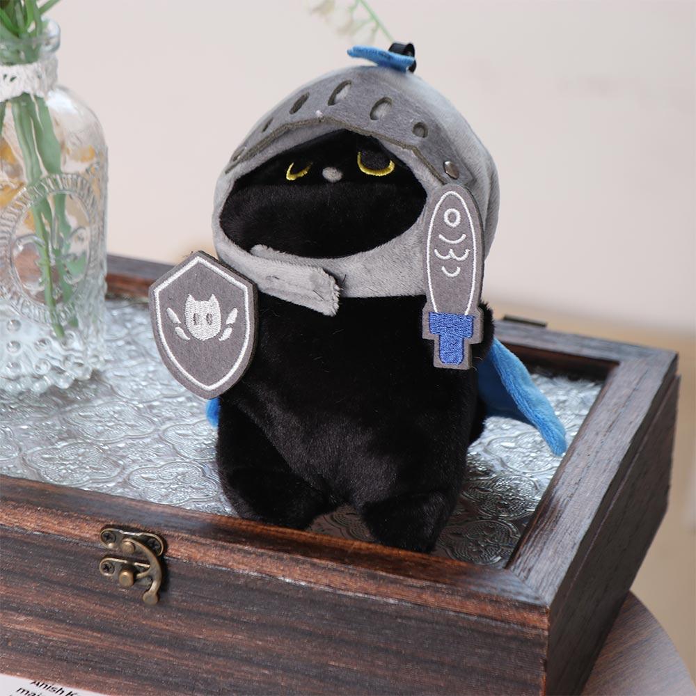 Плюшевая кукла Кошка-Щит, мультяшная, черная кошка, мягкая игрушка, украшение, плюшевая игрушка кошка, дети