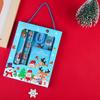Christmas Stationery Set Cartoon Xmas Pattern Pencil Sharpener Erasers Pencils Kawaii School Stationery Supplies