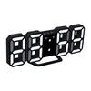 ZAZ Digital LED Clock 3D Digital Alarm Clock (Body Black, LED White) Dtokei-007