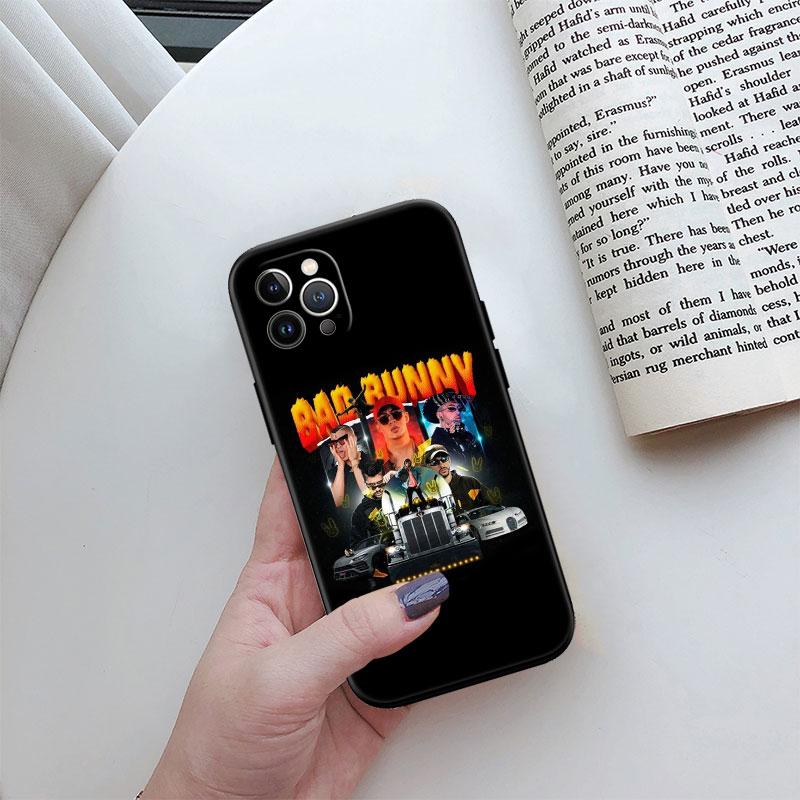 Чехол-обложка премиум-класса Bad Bunny для iPhone 16 15 14 13 Pro Max Plus Mini