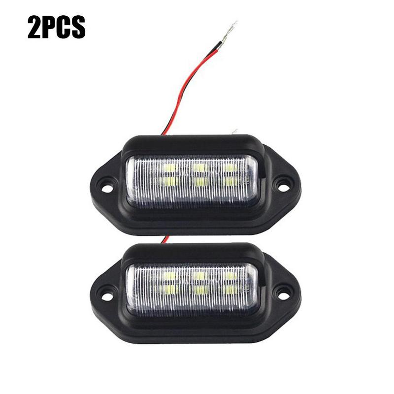 6 Led Car License Number Plate Light For Suv Automobile Truck Bus And Trailer Tail Lamp Side Step Bulbs Car License Plate Light