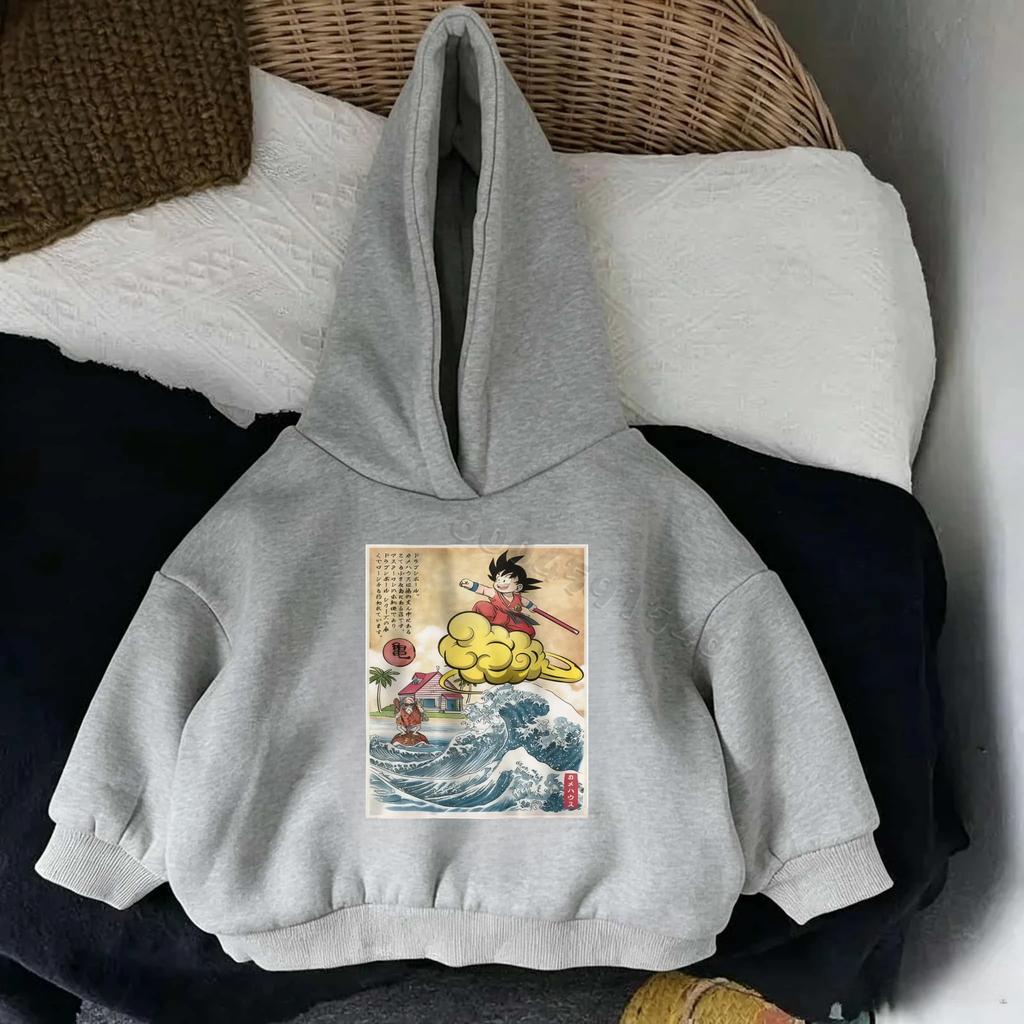 Best-selling children's fashionable hooded sweatshirt - Boy and Girl Goku Pattern Series - Breathable and Cute Outfit