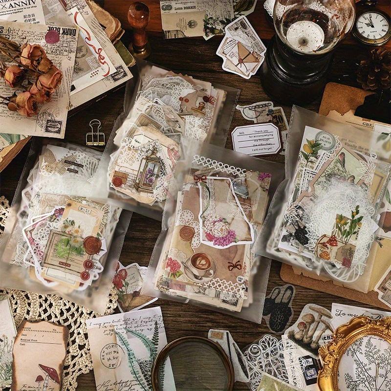 1PC Long Night Book Series Material Pack Creative Retro Ins Style Notebook Material Paper Notebook Collage Material Card Paper