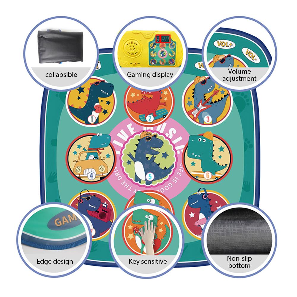 Dance Mat Electronic Light-up Dance Pad Multifunctional Game Pad Outdoor Music Stepping Dance Mat