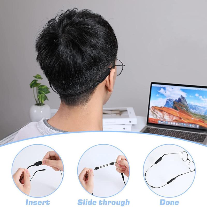 4 шт. 40 см Регулируемый ремешок для очков Универсальный шнурок Фиксатор для очков Нескользящий ремешок для солнцезащитных очков Для