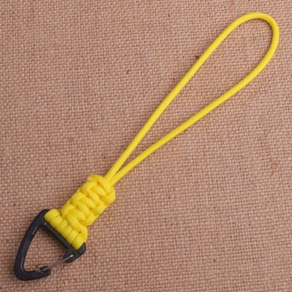 High Strength Paracord Keychain Triangle Buckle Parachute Cord Carabiner Hiking