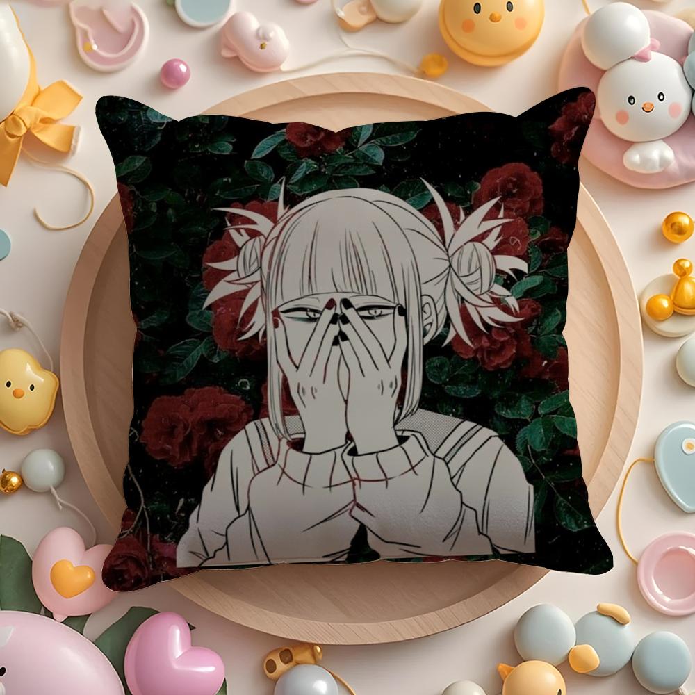 HHimiko TToga Pillow Case Soft Plush Fabric DoubleSided Printed Cushion Cover Warm Winter Sofa Pillow Case