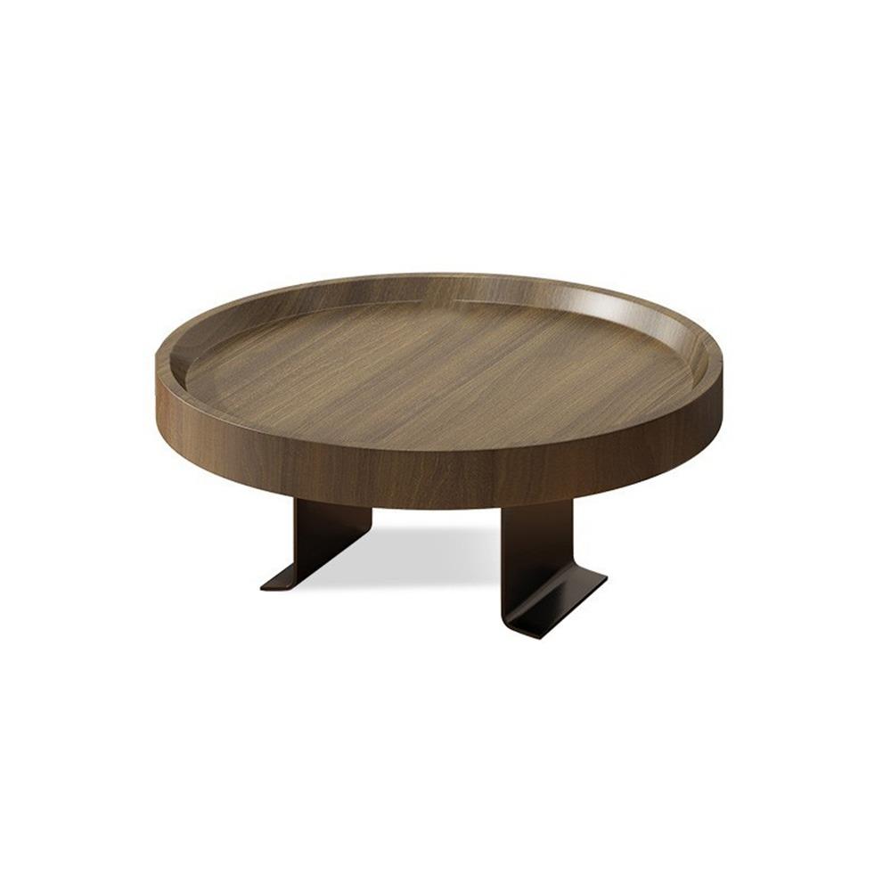 Round Wooden Mini Side Table Waterproof Couch Arm Side Holder Sofa Arm Rest Organizer Bedroom
