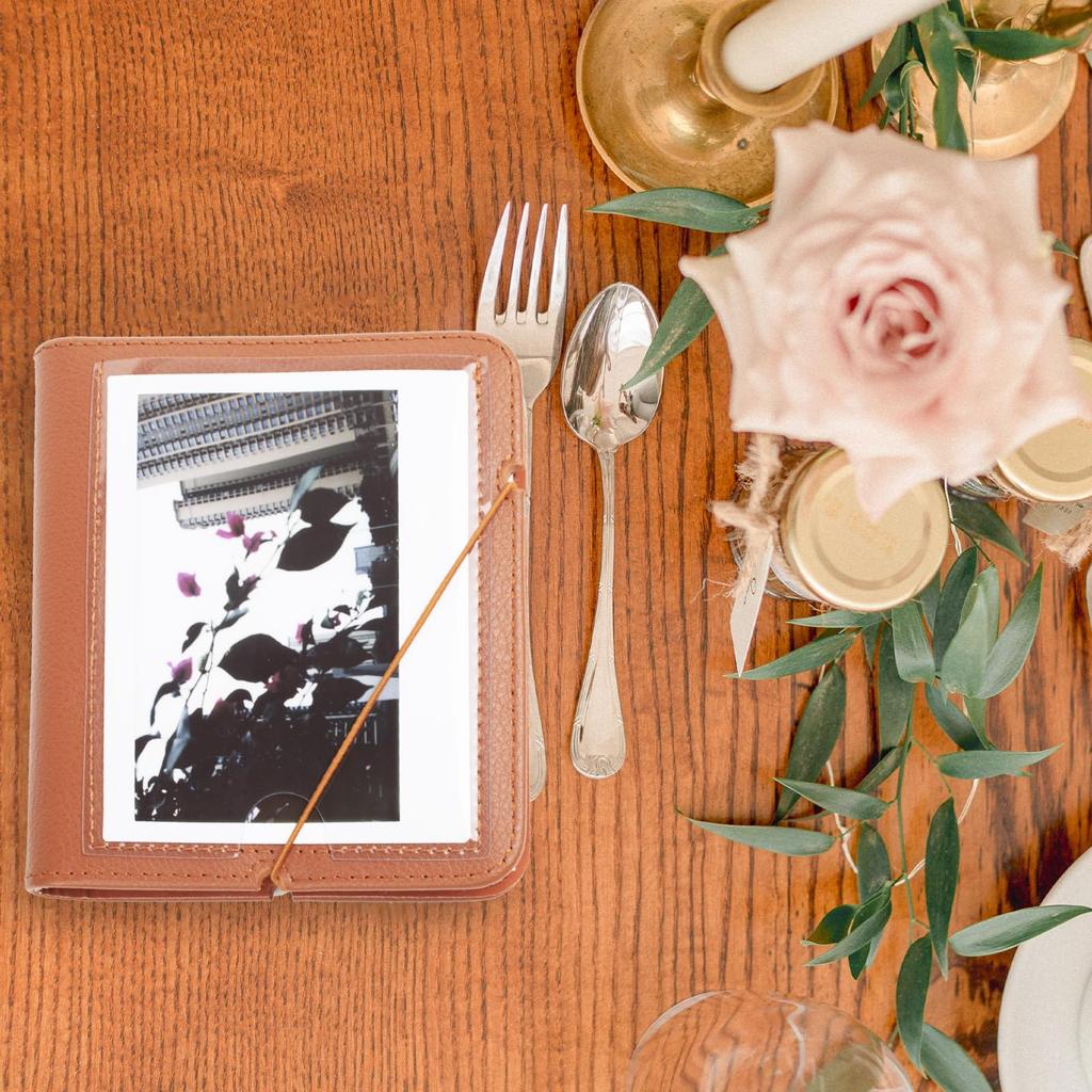 Rieibi FUJIFILM Instax Cute Instax Compatible with Polaroid Instax Instax Album Inch Holds 28 Can Also Store Business Cards and Cash PU Album for