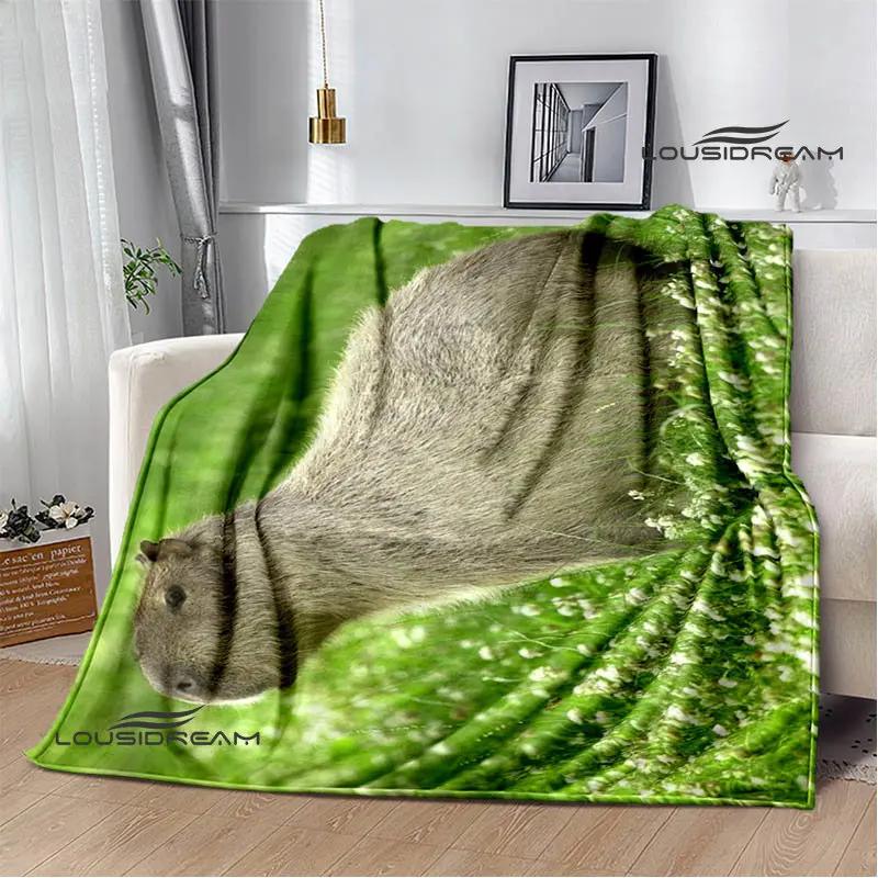The Capybara Club Anime blanket throw cubre cama Warm blankets for beds Picnic blanket birthday gift