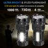 Мощный светодиодный фонарик с COB боковой лампой, перезаряжаемый через USB-C, водонепроницаемый мини-фонарик для кемпинга на открытом воздухе, пеших походов и чрезвычайных ситуаций