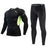 2 шт. Мужской компрессионный спортивный костюм GYM Tight Sports Yoga Fitness Sets Leggings