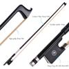 Carbon Fiber 4/4 Full Size Violin Fiddle Circle Style Bow Ebony Frog