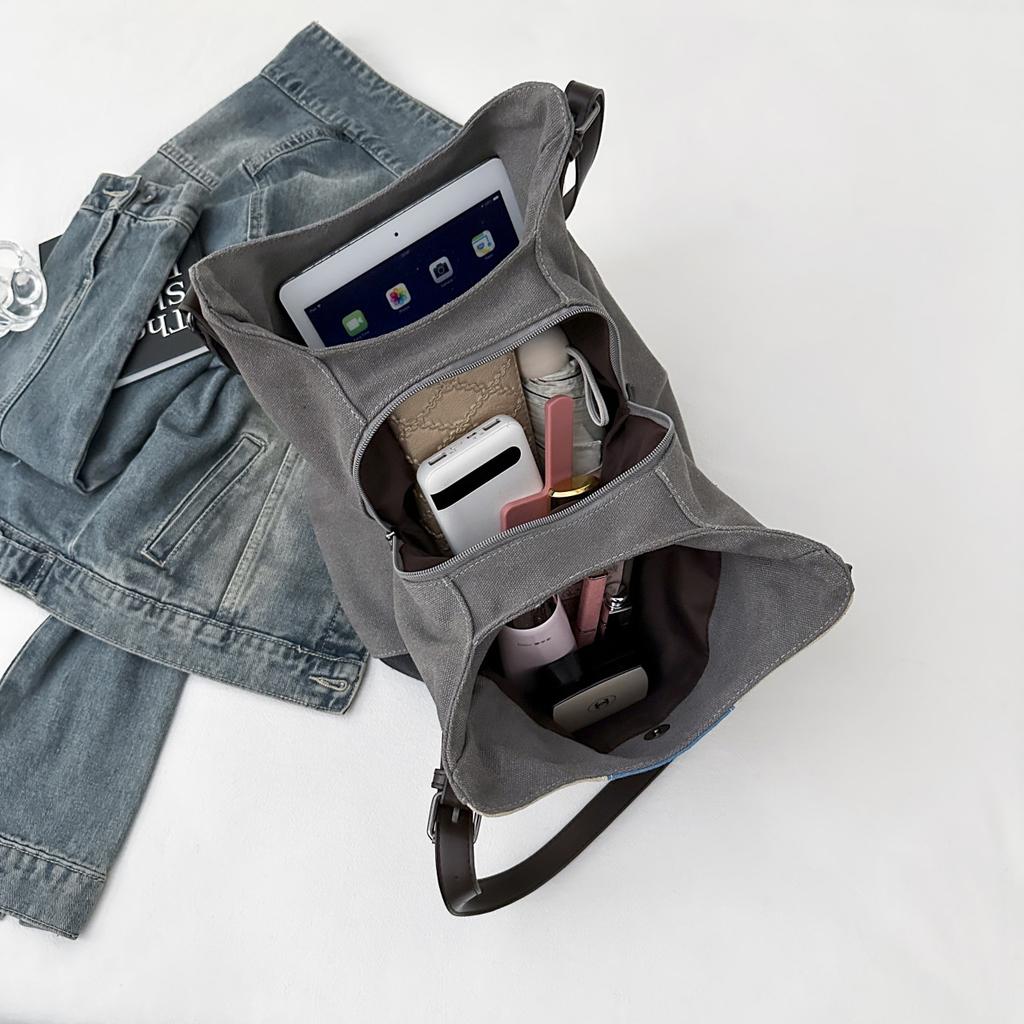 Простая и модная женская сумка геометрическая контрастная парусиновая сумка женская большой вместимости ретро лоскутная тканевая сумка новая наплечная сумка