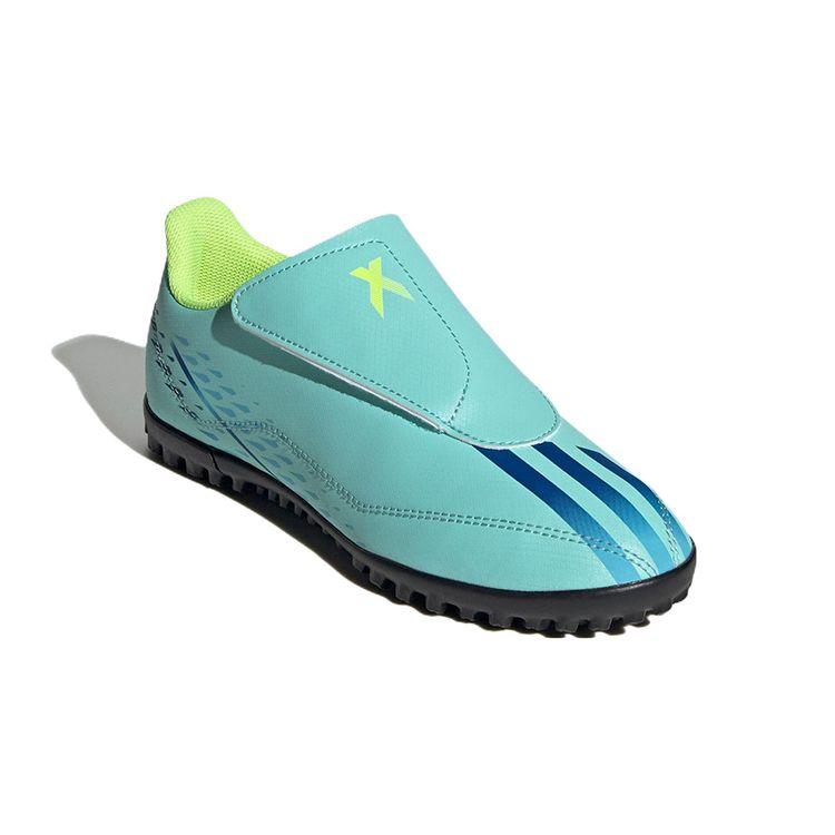 adidas X Speedportal .4 H/L TF Синтетическая кожа Круглый носок Удобные низкие футбольные бутсы Детские футбольные бутсы Океанско-синие GY9685