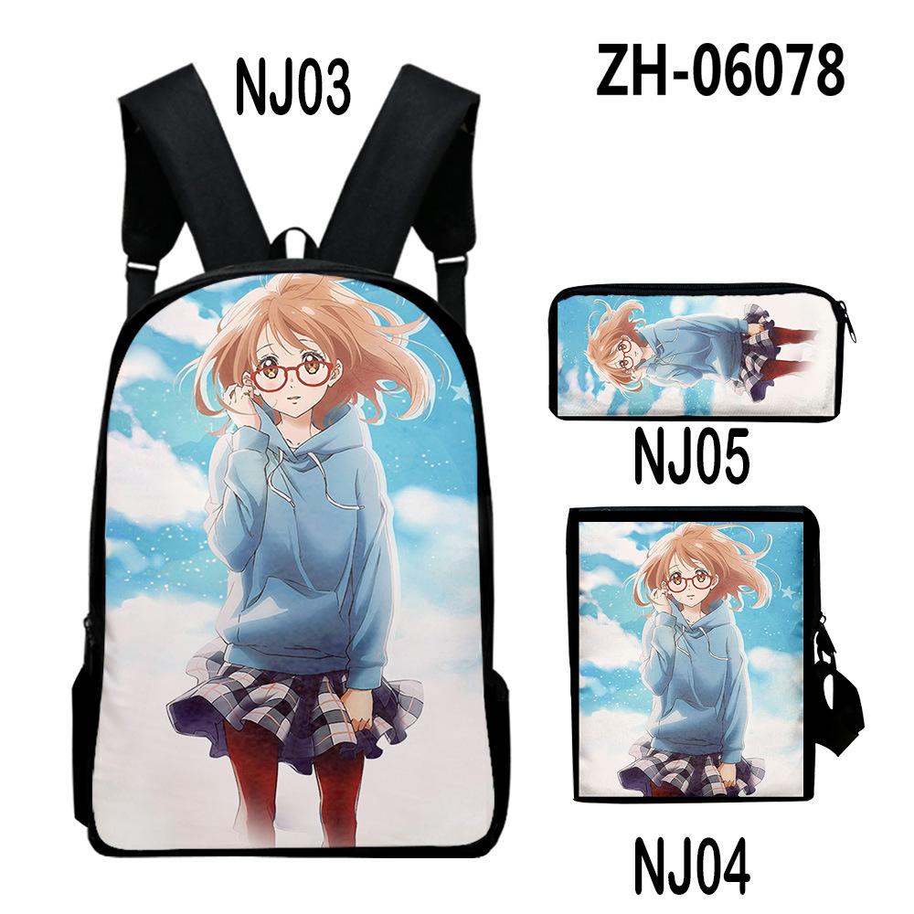 Классический Beyond the Boundary 3D-печать 3 шт./комплект школьные рюкзаки для учеников рюкзак для ноутбука рюкзак-слинг сумка-пенал