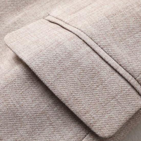 Женский осенне-весенний костюм, пальто, формальный деловой стиль, сплошной цвет, одна пуговица, длинный рукав, карманы с лацканами, полосатые манжеты, приталенный OL, кардиган для поездок на работу