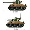 715PCS Army  Sherman M4A3 76W Medium Tank Model Building Block MBT Military DIY Creative Educational Kids Toys Christmas Gifts