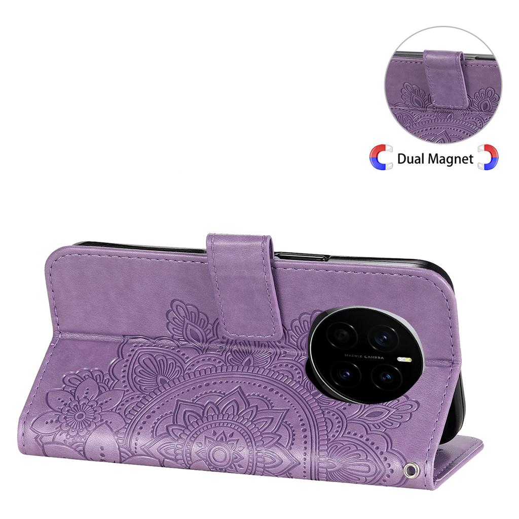 Чехол для Honor Magic7 5G с цветочным узором, из ПУ кожи, кошелек-подставка, чехол для телефона