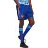 Adidas Striped Logo Print Soccer Shorts Men Bottoms Blue GJ9085