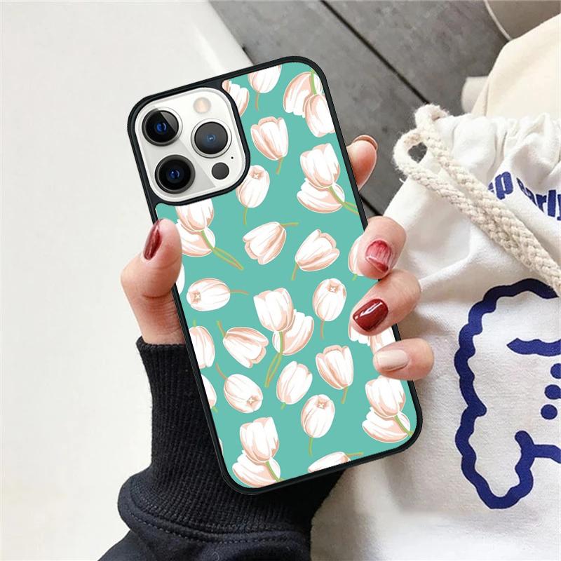 Чехол для телефона с цветами тюльпанов, весна, для iPhone 17 Air 15 16 Чехол 11 13 14 Pro Max 12 Plus Max Fundas