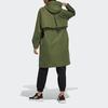 adidas Технологичная длинная куртка с капюшоном на флисовой подкладке, ветровка, повседневная верхняя одежда для улицы, женская, цвет милитари-зеленый, GP0632