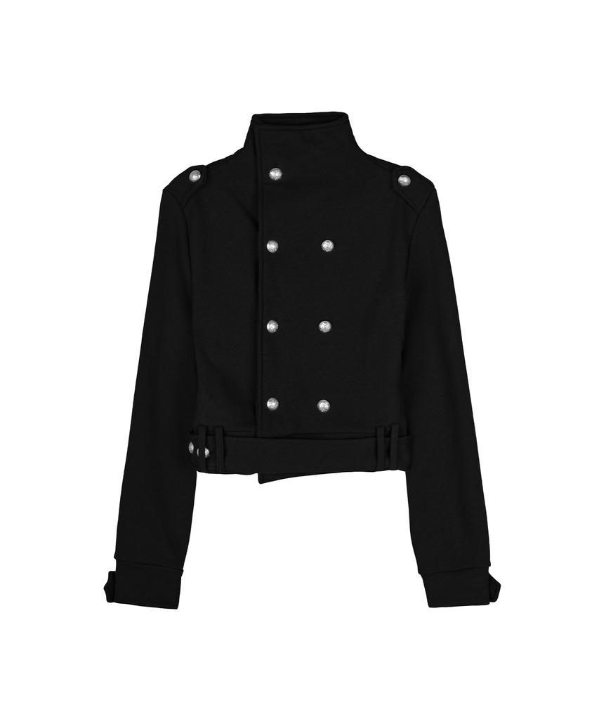 AYAJEUAENSEI Sier Napoleon High-Neck Jacket (Black)