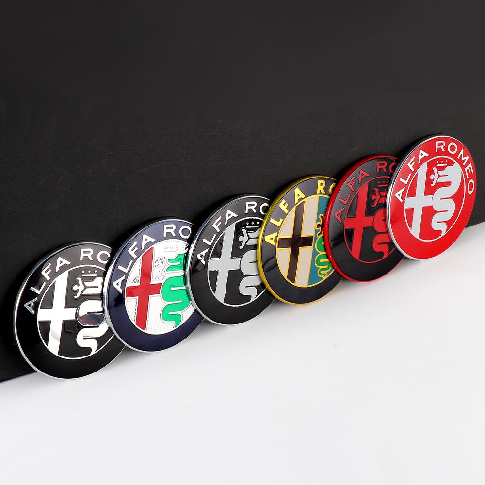 2026 Hot Sticker 3D Metal Car Front Grille Fender Badge Auto Exterior Accessories For Alfa Romeo Giulia Stelvio Giulietta 156 15