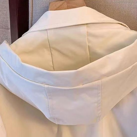 Женское пальто-карго с капюшоном, свободное однотонное пальто с длинными рукавами, застежкой-молнией, коротким типом, со шнурком и карманами, тонкая женская куртка для поездок на работу и обратно