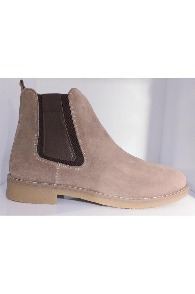 Men's Fashion Genuine Leather Flat Heeled Booties Bootie Genuine Suede Leather Thermo Sole Chelsea Boots Shoes