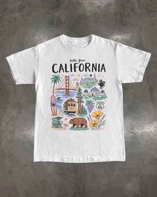 California Graphic T-Shirt, Golden State Souvenir Tee, West Coast Travel Gift