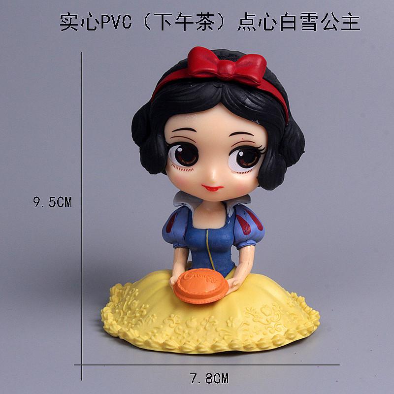 9 см Дисней Аниме Q-версия Белоснежка Принцесса Алиса в Стране чудес Ариэль Золушка Принцесса Белль ПВХ Фигурка Модель Игрушка Подарок