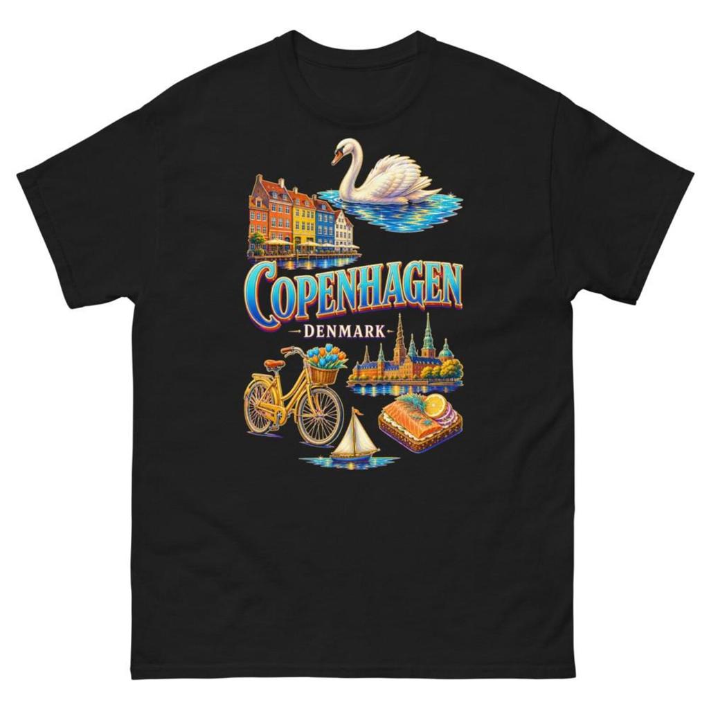 Copenhagen Denmark T-Shirt Souvenir Tee Travel Keepsake Gift for Men and Women
