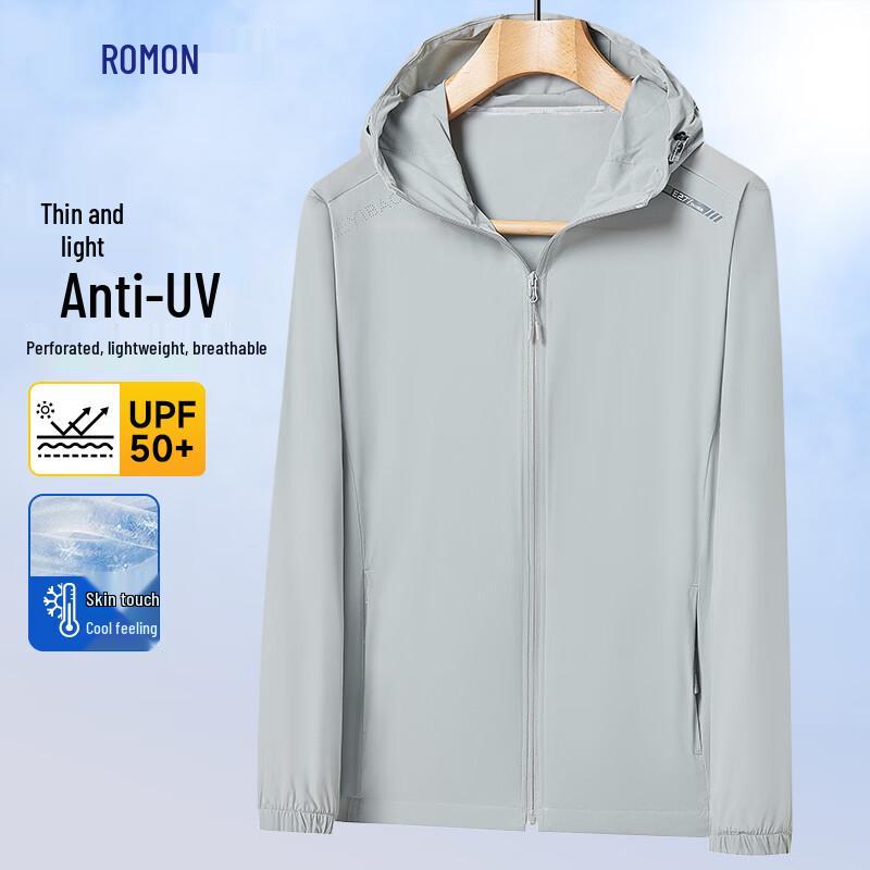 ROMON Мужская куртка с защитой от солнца UPF50+, охлаждающая, быстросохнущая
